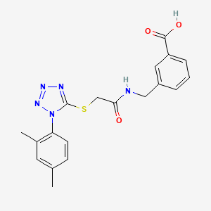 3-[(2-{[1-(2,4-DIMETHYLPHENYL)-1H-1,2,3,4-TETRAZOL-5-YL]SULFANYL}ACETAMIDO)METHYL]BENZOIC ACID