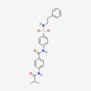 4-(2-METHYLPROPANAMIDO)-N-{4-[(2-PHENYLETHYL)SULFAMOYL]PHENYL}BENZAMIDE