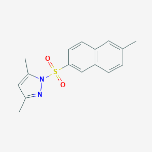 molecular formula C16H16N2O2S B351925 3,5-dimethyl-1-[(6-methylnaphthalen-2-yl)sulfonyl]-1H-pyrazole CAS No. 1081320-84-4