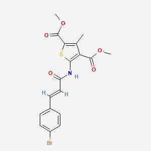 molecular formula C18H16BrNO5S B3519252 dimethyl 5-{[3-(4-bromophenyl)acryloyl]amino}-3-methyl-2,4-thiophenedicarboxylate 