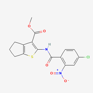 methyl 2-[(4-chloro-2-nitrobenzoyl)amino]-5,6-dihydro-4H-cyclopenta[b]thiophene-3-carboxylate