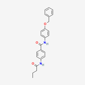 N-[4-(BENZYLOXY)PHENYL]-4-BUTANAMIDOBENZAMIDE