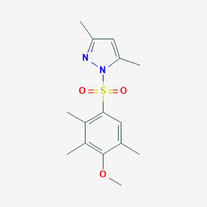 1-[(4-methoxy-2,3,5-trimethylphenyl)sulfonyl]-3,5-dimethyl-1H-pyrazole