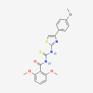 2,6-dimethoxy-N-({[4-(4-methoxyphenyl)-1,3-thiazol-2-yl]amino}carbonothioyl)benzamide