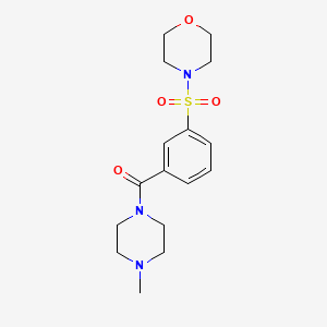 molecular formula C16H23N3O4S B3519276 (4-Methylpiperazin-1-yl)-(3-morpholin-4-ylsulfonylphenyl)methanone 