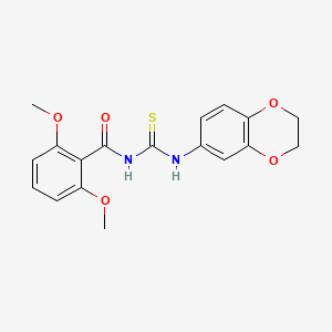 N-[(2,3-dihydro-1,4-benzodioxin-6-ylamino)carbonothioyl]-2,6-dimethoxybenzamide