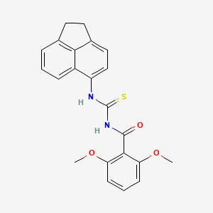 molecular formula C22H20N2O3S B3519284 N-(1,2-dihydroacenaphthylen-5-ylcarbamothioyl)-2,6-dimethoxybenzamide 