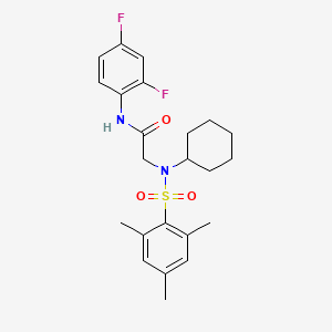 N~2~-cyclohexyl-N~1~-(2,4-difluorophenyl)-N~2~-(mesitylsulfonyl)glycinamide