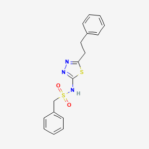 1-phenyl-N-[5-(2-phenylethyl)-1,3,4-thiadiazol-2-yl]methanesulfonamide