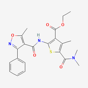 ethyl 5-[(dimethylamino)carbonyl]-4-methyl-2-{[(5-methyl-3-phenyl-4-isoxazolyl)carbonyl]amino}-3-thiophenecarboxylate