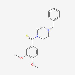 molecular formula C20H24N2O2S B3519304 1-benzyl-4-[(3,4-dimethoxyphenyl)carbonothioyl]piperazine 