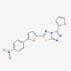 3-(furan-2-yl)-6-[5-(4-nitrophenyl)furan-2-yl]-[1,2,4]triazolo[3,4-b][1,3,4]thiadiazole