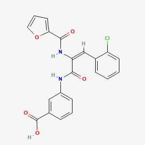 molecular formula C21H15ClN2O5 B3519315 3-{[3-(2-chlorophenyl)-2-(2-furoylamino)acryloyl]amino}benzoic acid 