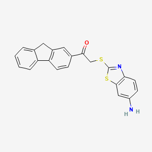 2-[(6-amino-1,3-benzothiazol-2-yl)sulfanyl]-1-(9H-fluoren-2-yl)ethanone