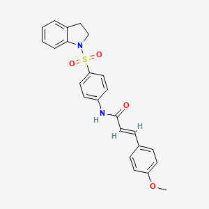 (E)-N-(4-(indolin-1-ylsulfonyl)phenyl)-3-(4-methoxyphenyl)acrylamide