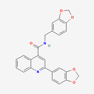 2-(1,3-benzodioxol-5-yl)-N-(1,3-benzodioxol-5-ylmethyl)-4-quinolinecarboxamide