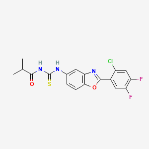 N-({[2-(2-chloro-4,5-difluorophenyl)-1,3-benzoxazol-5-yl]amino}carbonothioyl)-2-methylpropanamide