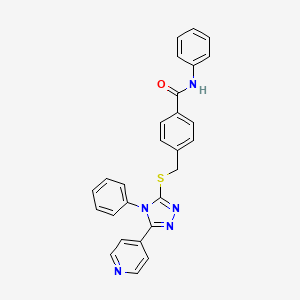 N-phenyl-4-({[4-phenyl-5-(pyridin-4-yl)-4H-1,2,4-triazol-3-yl]sulfanyl}methyl)benzamide