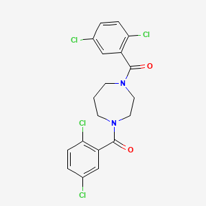 molecular formula C19H16Cl4N2O2 B3519354 1,4-bis(2,5-dichlorobenzoyl)-1,4-diazepane 