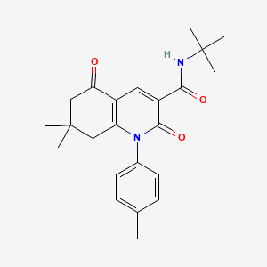 N-(tert-butyl)-7,7-dimethyl-1-(4-methylphenyl)-2,5-dioxo-1,2,5,6,7,8-hexahydro-3-quinolinecarboxamide