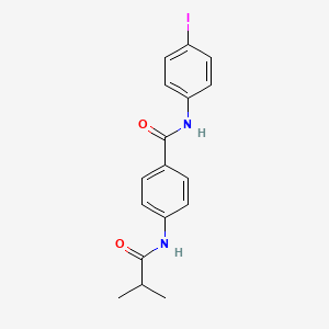 N-(4-IODOPHENYL)-4-(2-METHYLPROPANAMIDO)BENZAMIDE