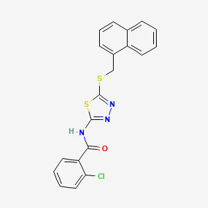 2-chloro-N-{5-[(naphthalen-1-ylmethyl)sulfanyl]-1,3,4-thiadiazol-2-yl}benzamide