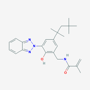 molecular formula C25H32N4O2 B035194 N-{[3-(2H-Benzotriazol-2-yl)-2-hydroxy-5-(2,4,4-trimethylpentan-2-yl)phenyl]methyl}-2-methylprop-2-enamide CAS No. 107479-06-1