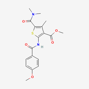 METHYL 5-(DIMETHYLCARBAMOYL)-2-(4-METHOXYBENZAMIDO)-4-METHYLTHIOPHENE-3-CARBOXYLATE