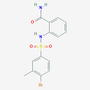 2-[(4-Bromo-3-methylphenyl)sulfonylamino]benzamide
