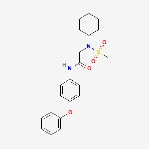 2-[cyclohexyl(methylsulfonyl)amino]-N-(4-phenoxyphenyl)acetamide