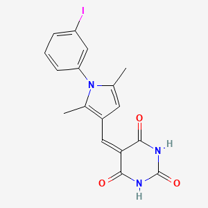 5-{[1-(3-iodophenyl)-2,5-dimethyl-1H-pyrrol-3-yl]methylidene}pyrimidine-2,4,6(1H,3H,5H)-trione