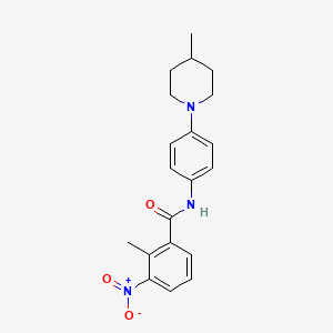 2-methyl-N-[4-(4-methylpiperidin-1-yl)phenyl]-3-nitrobenzamide