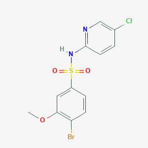 molecular formula C12H10BrClN2O3S B351946 4-bromo-N-(5-chloropyridin-2-yl)-3-methoxybenzenesulfonamide CAS No. 879051-95-3