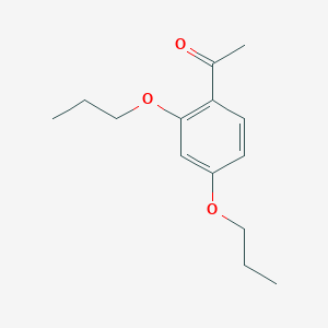 molecular formula C14H20O3 B035195 1-(2,4-Dipropoxyphenyl)ethanone CAS No. 100863-82-9