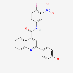 molecular formula C23H16FN3O4 B3519518 N-(4-fluoro-3-nitrophenyl)-2-(4-methoxyphenyl)quinoline-4-carboxamide 