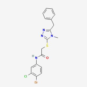 2-[(5-benzyl-4-methyl-4H-1,2,4-triazol-3-yl)thio]-N-(4-bromo-3-chlorophenyl)acetamide