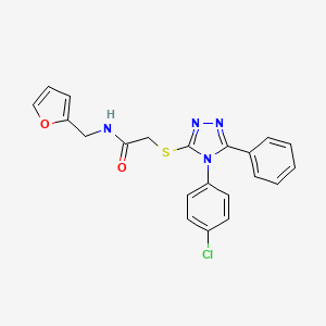 2-{[4-(4-chlorophenyl)-5-phenyl-4H-1,2,4-triazol-3-yl]thio}-N-(2-furylmethyl)acetamide