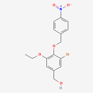 {3-bromo-5-ethoxy-4-[(4-nitrobenzyl)oxy]phenyl}methanol