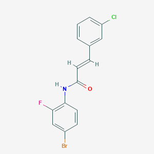 (2E)-N-(4-bromo-2-fluorophenyl)-3-(3-chlorophenyl)prop-2-enamide