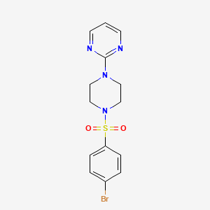 molecular formula C14H15BrN4O2S B3519573 1-[(4-BROMOPHENYL)SULFONYL]-4-(2-PYRIMIDINYL)PIPERAZINE 