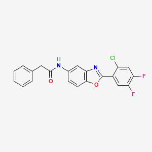 N-[2-(2-chloro-4,5-difluorophenyl)-1,3-benzoxazol-5-yl]-2-phenylacetamide