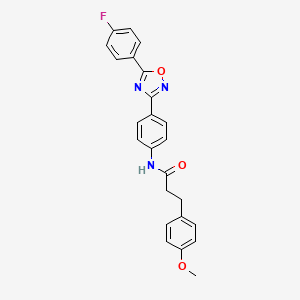 N-{4-[5-(4-fluorophenyl)-1,2,4-oxadiazol-3-yl]phenyl}-3-(4-methoxyphenyl)propanamide