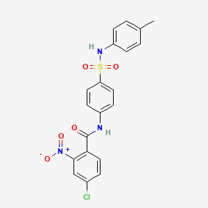 molecular formula C20H16ClN3O5S B3519684 4-CHLORO-2-NITRO-N-[4-(4-TOLUIDINOSULFONYL)PHENYL]BENZAMIDE 