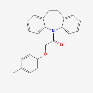 molecular formula C24H23NO2 B3519692 1-(10,11-dihydro-5H-dibenzo[b,f]azepin-5-yl)-2-(4-ethylphenoxy)-1-ethanone 