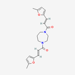 molecular formula C21H24N2O4 B3519700 1,4-bis[3-(5-methyl-2-furyl)acryloyl]-1,4-diazepane 