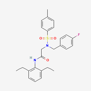 N~1~-(2,6-diethylphenyl)-N~2~-(4-fluorobenzyl)-N~2~-[(4-methylphenyl)sulfonyl]glycinamide