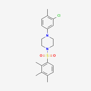 1-(3-Chloro-4-methylphenyl)-4-(2,3,4-trimethylbenzenesulfonyl)piperazine