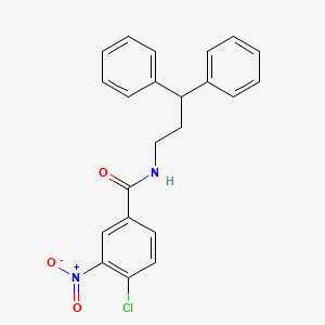 molecular formula C22H19ClN2O3 B3519728 4-chloro-N-(3,3-diphenylpropyl)-3-nitrobenzamide 