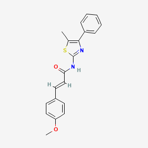 molecular formula C20H18N2O2S B3519729 3-(4-methoxyphenyl)-N-(5-methyl-4-phenyl-1,3-thiazol-2-yl)acrylamide 