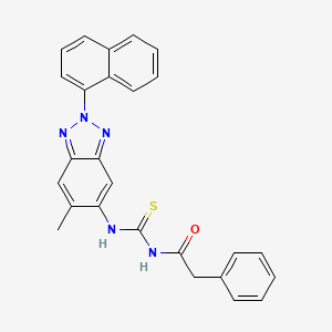 molecular formula C26H21N5OS B3519742 N-({[6-methyl-2-(1-naphthyl)-2H-1,2,3-benzotriazol-5-yl]amino}carbonothioyl)-2-phenylacetamide 